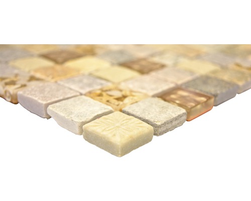 Mozaiková dlaždice z kamene s čtvercovými prvky