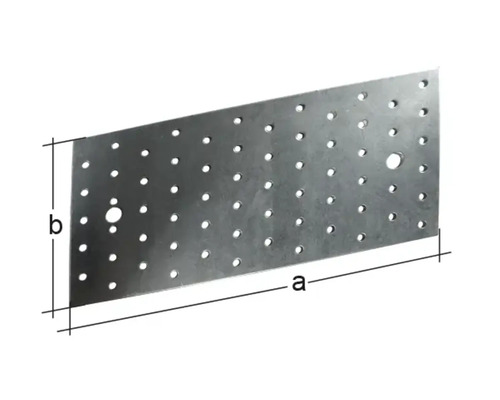 Děrovaná kovová deska s rozměry a a b