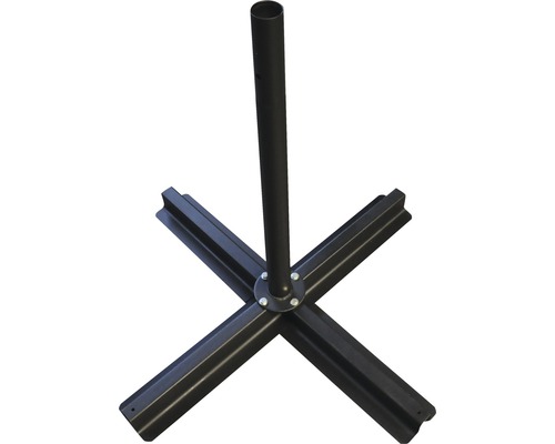Stojan na slunečník s křížovou základnou a trubkovým nástavcem