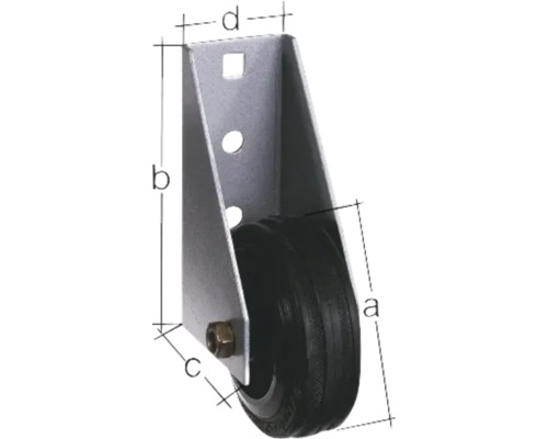 Držák válečku s rozměry válečku