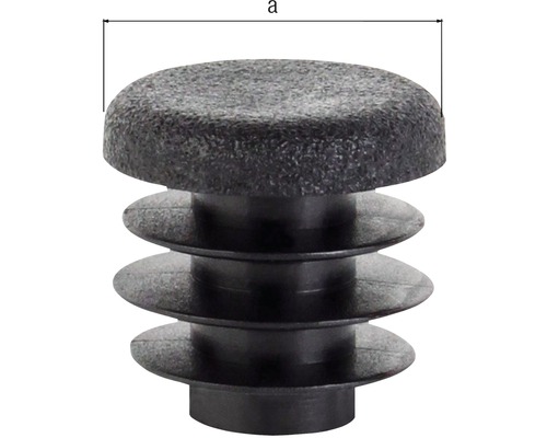 Plastová trubková zátka s žebry a rozměry