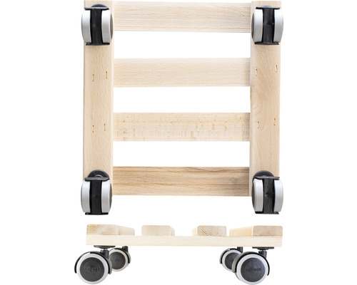 Dřevěný vozík pod nábytek s kolečky