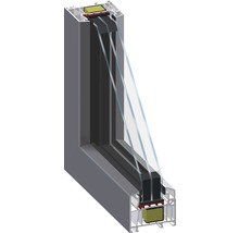 Plastové okno fixní zasklení ARON Basic bílé/antracit 2100 x 1000 mm (neotevíratelné)-thumb-1