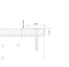 Ukončovací lišta schodová Skandor šroubovací 2700 x 24,5 x 9,5 mm stříbrná-thumb-5