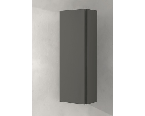 Šedá koupelnová závěsná skříňka