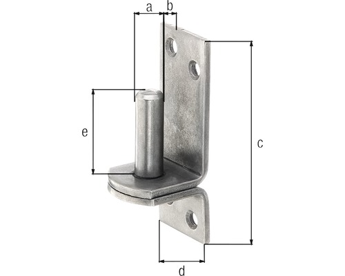 Kovový závěs dveří s rozměry