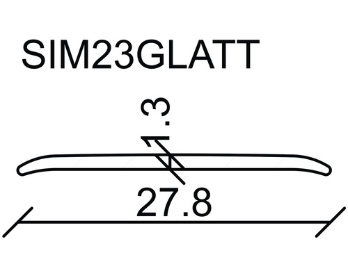 Rozměry produktu SIM23GLATT: 27,8 x 3,3 cm