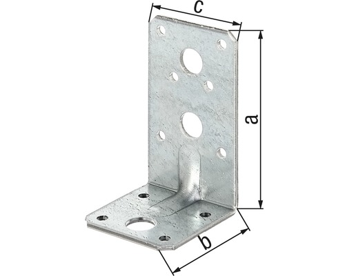 Rohový spojovník z kovu s rozměry