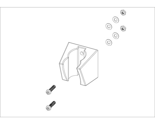 Držák se šrouby a maticemi