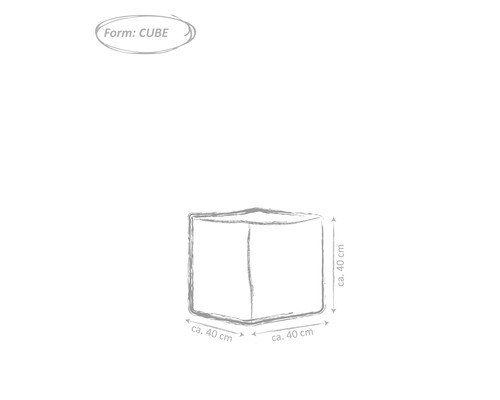 Obrázek krychle o rozměrech přibližně 40 cm