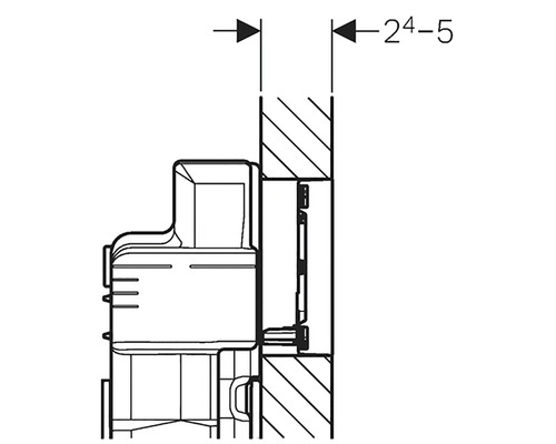 Technický výkres sanitární instalace s rozměrem 24-5.