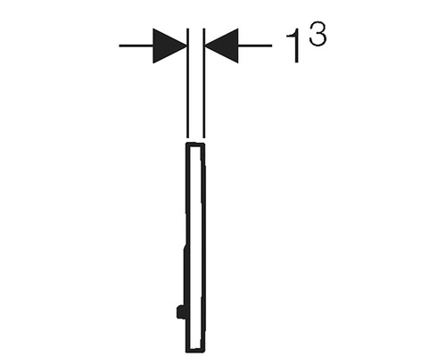 Technický výkres desky o šířce 13 milimetrů