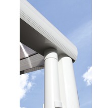 Detail terasového zastřešení se sloupky