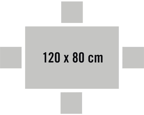 Stůl o rozměrech 120 x 80 centimetrů