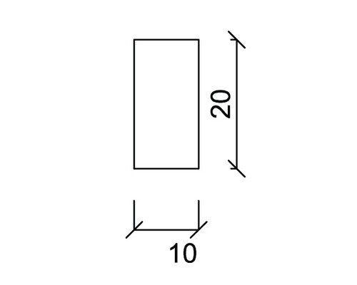 Technický výkres s rozměry 10 a 20.