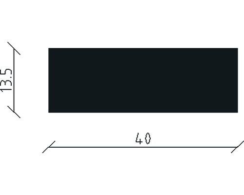 Technický výkres součásti s rozměry 13,5 a 40