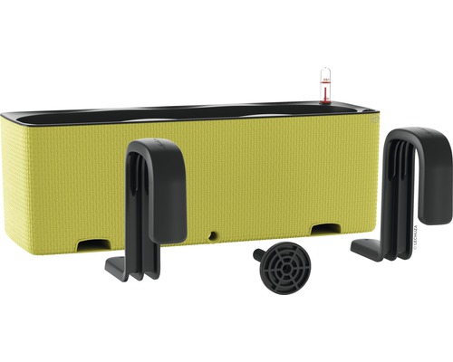 Květináč se zavlažovacím systémem, držáky a ukazatel hladiny vody