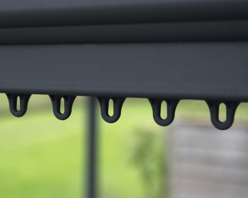 Detail závěsného systému pro závěsy