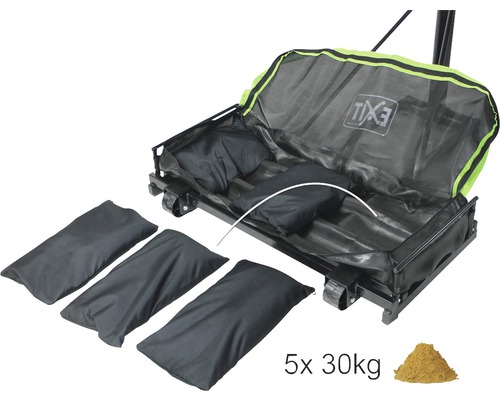 Vůz se sáčkem s pískem jako zátěž