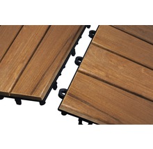 Dřevěná dlaždice 30 x 30 cm s klick systémem termo jasan hladký impregnovaný balení 6 ks-thumb-2