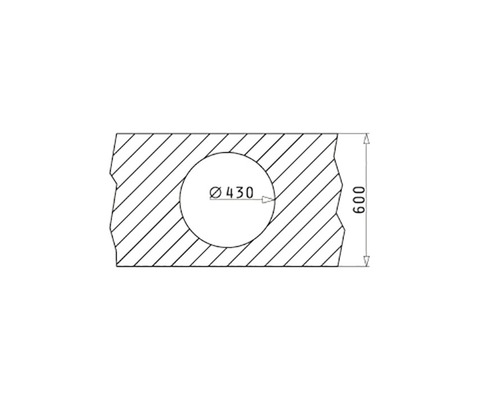 Technický výkres s rozměry 430 a 600