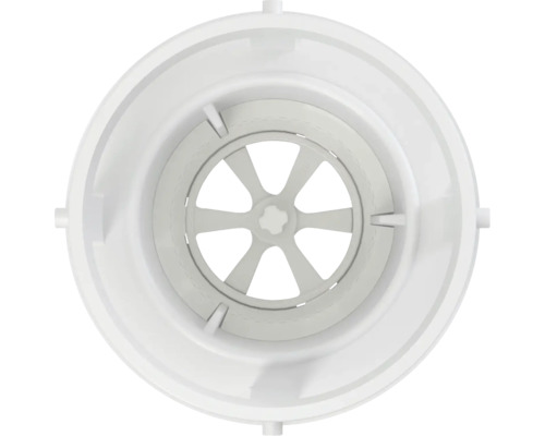 Vnitřní pohled na plastový koš na prádlo s otočným mechanismem