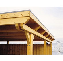 Přístřešek na auto SKAN HOLZ Emsland 404 x 846 cm přírodní vč. alu plechu