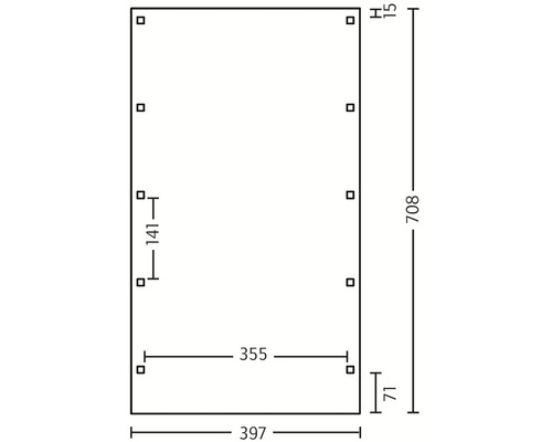 Technický výkres s rozměry