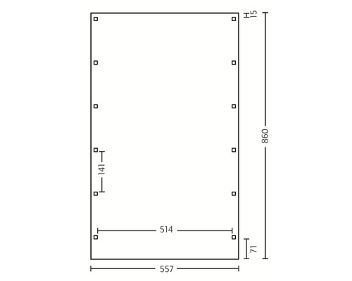Technický výkres s rozměry