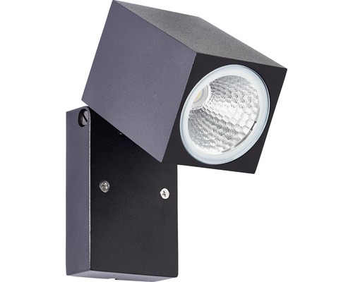 Černé nástěnné svítidlo s LED žárovkou ve tvaru kostky