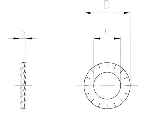 Technický výkres šroubu s rozměry