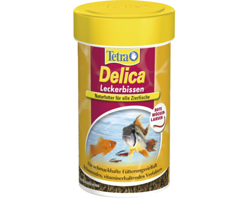 Krmivo pro ryby Tetra Delica červené komáří larvy 100 ml Tetra Delica krmivo pro ryby s larvami komárů pro okrasné ryby