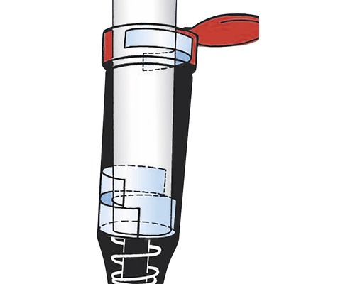 Ilustrace dávkovacího dávkovače s pružinou