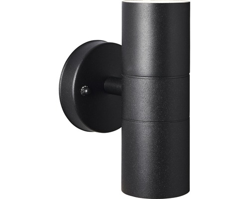 Černé LED venkovní nástěnné svítidlo