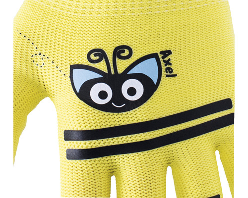 Žlutá dětská zahradní rukavice s motivem včely