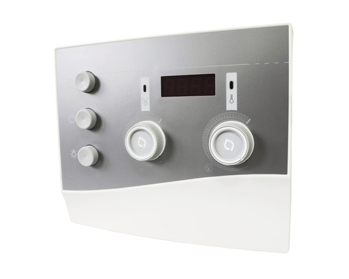 Ovládací panel topného systému s knoflíky a displejem