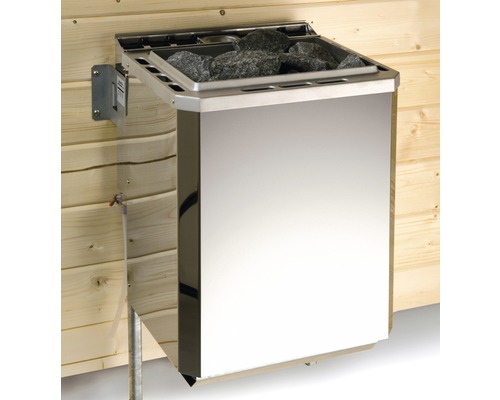 Saunová kamna pro montáž na stěnu se saunovými kameny