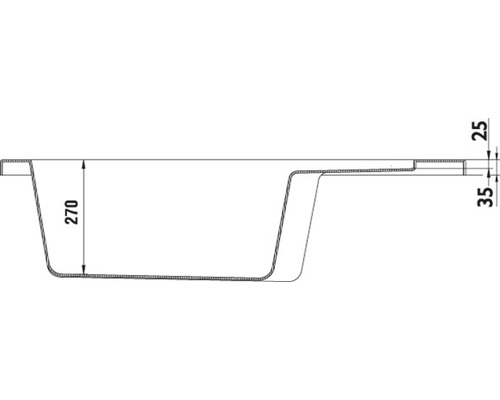 Technický nákres květináče s rozměry