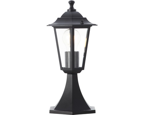 Černá patková lampa s žárovkou