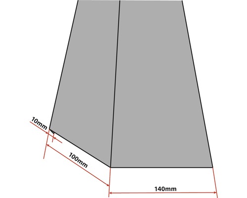 Nákres dlažebního kamene o rozměrech 10 x 100 x 140 mm