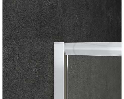 Detail sprchového koutu s rámem