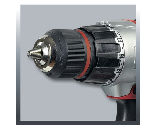 Detailní pohled na sklíčidlo vrtačky.