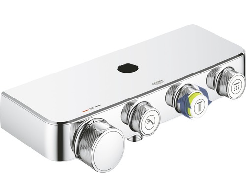 Sprchová baterie Grohe se čtyřmi otočnými knoflíky pro regulaci průtoku a teploty vody