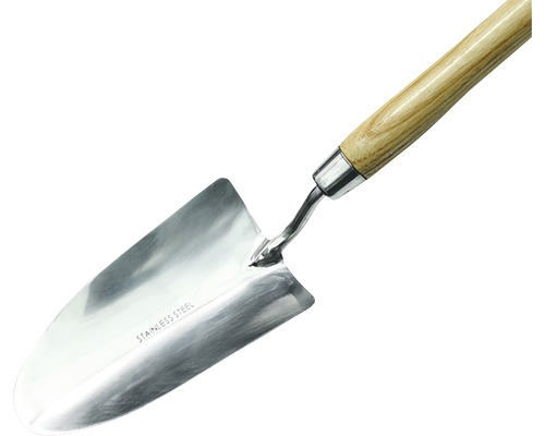 Nerezová sázecí lopatka s dřevěnou rukojetí