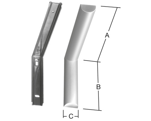 Kovový úhelník s rozměry