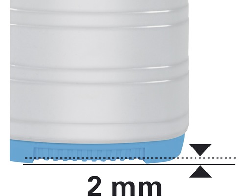 Detailní záběr produktu s uvedenou vzdáleností 2 milimetrů