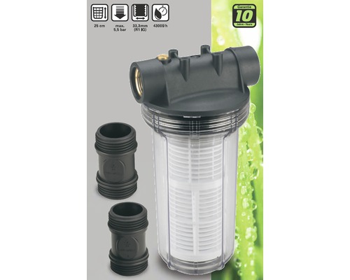 Domácí vodní filtr se dvěma připojovacími kusy a zárukou