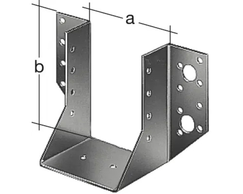 Kovová patka trámu s otvory pro upevnění