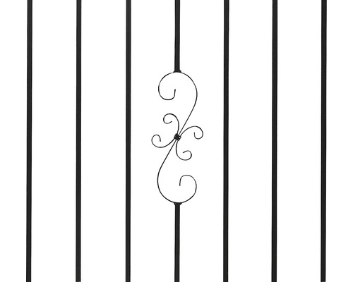 Detail ozdobného mřížového plotu s květinovým ornamentem