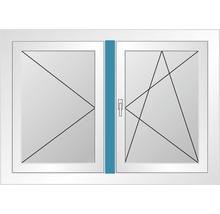 Plastové okno dvoukřídlé se štulpem ESG ARON Basic bílé 1250 x 1400 mm-thumb-2